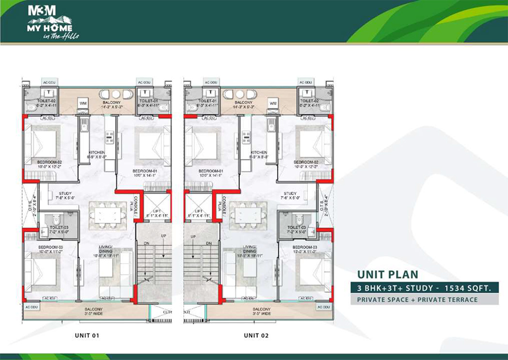 M3M Antalya Hills Floor Plan