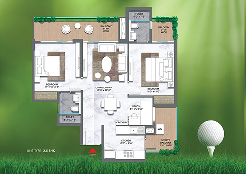 M3M Golf Hills Floor Plan