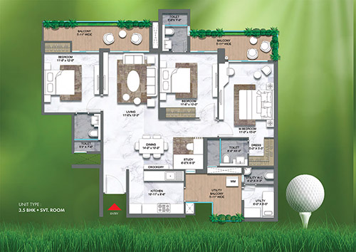 M3M Golf Hills Floor Plan