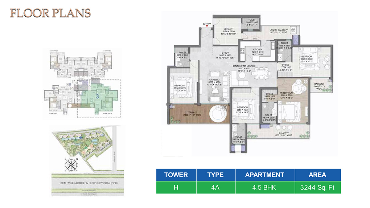 M3M Mansion Floor Plan