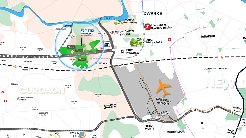 M3M Mansion SCDA Location Map