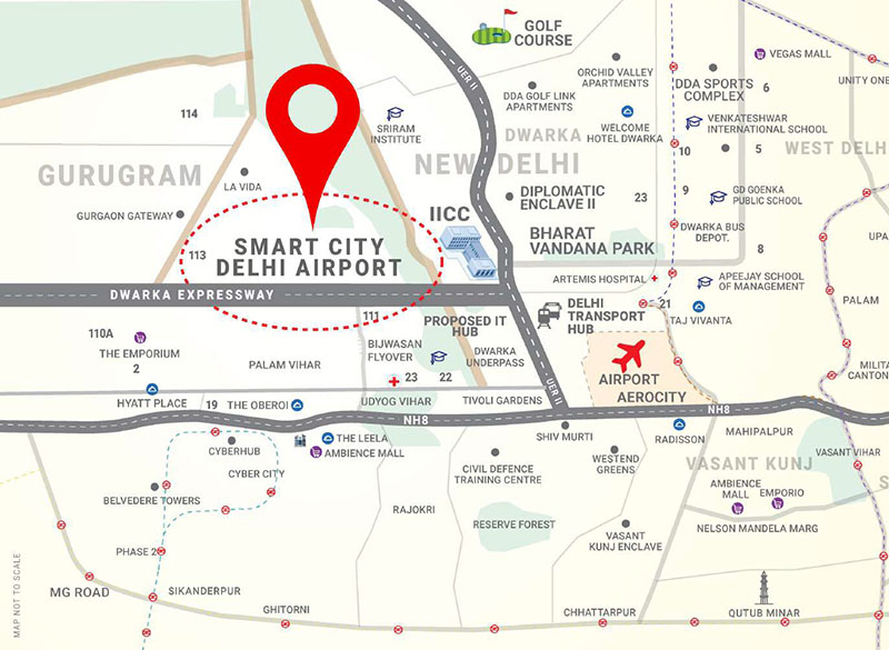 M3M Crown Gurgaon Location Map